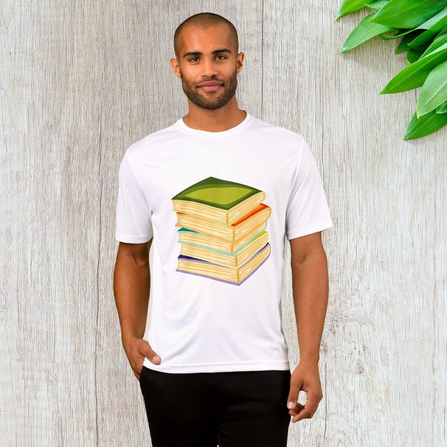 Camiseta Pila de libros Lover Art y Leer libros (Subido por el creador)
