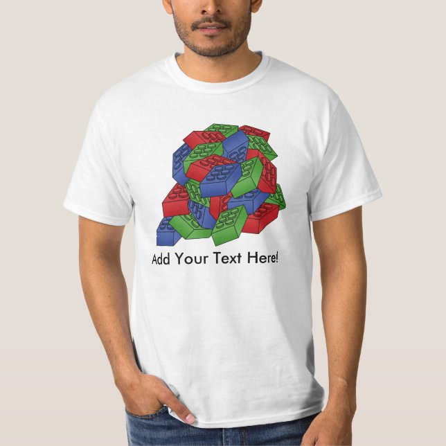 Camiseta Pila de los bloques huecos - ilustracion del (Anverso)