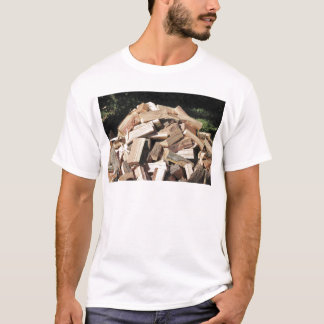 Camiseta Pila de madera tajada afuera