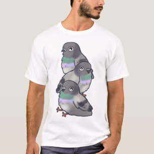 Camiseta pila de palomas cúpulas