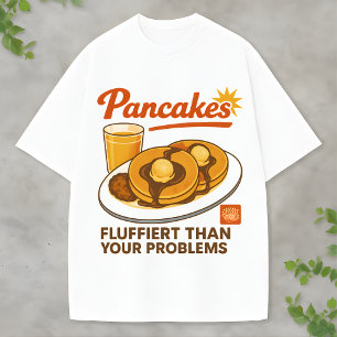 Camiseta Pila de Panqueques Retro Un Giro Divertido en la M