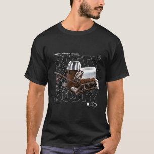 Camiseta Pila de texto de batlebots Rusty Robot