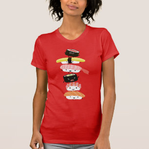 Camiseta Pila del sushi - torre de la diversión de los