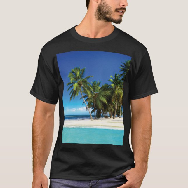 Camiseta Pilar de tiro de playa exótica (Anverso)