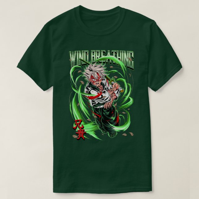 Camiseta Pilar de viento Demon Slayer (Diseño del anverso)