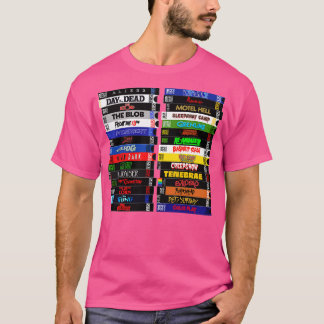 Camiseta Pilas de horror de los años 80 del VHS