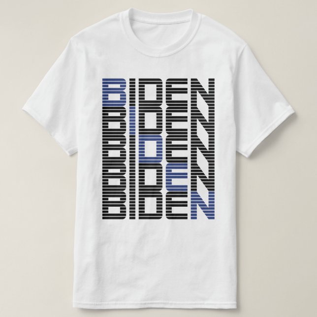 Camiseta Pilas de texto BIDEN (Diseño del anverso)
