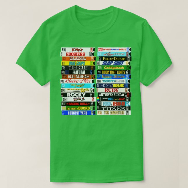 Camiseta Pilas VHS para deportes (Diseño del anverso)