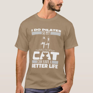 Camiseta Pilates Cat divertido