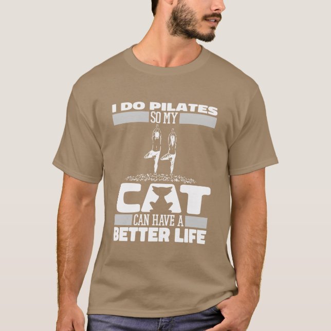 Camiseta Pilates Cat divertido (Anverso)