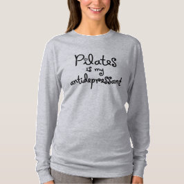 Camiseta Pilates Es Mi Antidepresivo - Tee De Manga Larga
