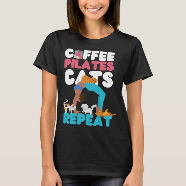 Camiseta Pilates Instructor Profesor Café Perro Café Pilat (Anverso)