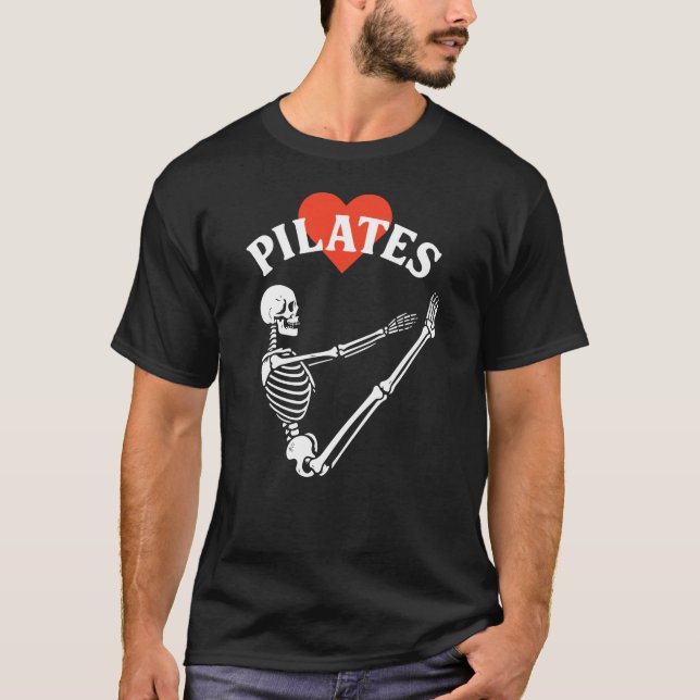 Camiseta Pilates Skeleton Heart (Anverso)
