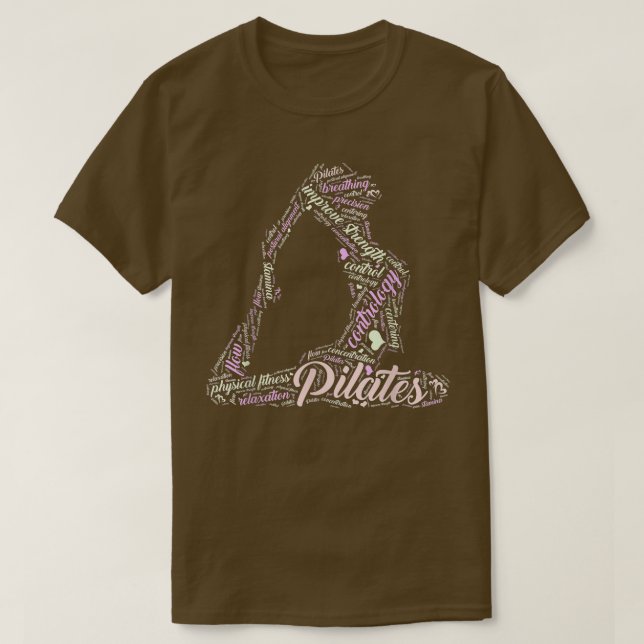 Camiseta Pilates Wordcloud 2 (Diseño del anverso)