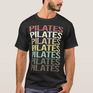 Camiseta Pilatos de texto coloridos