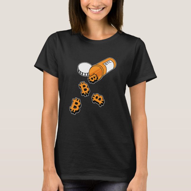 Camiseta Píldora De Bitcoin Inspirada Btc Prescripción Rela (Anverso)