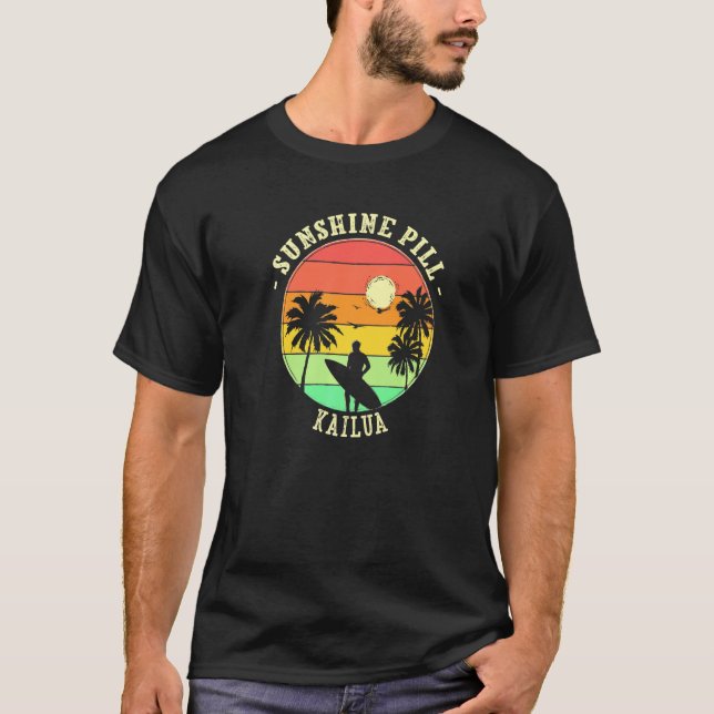 Camiseta Píldora de sol Kailua Verano Hawaii Playa Tropical (Anverso)