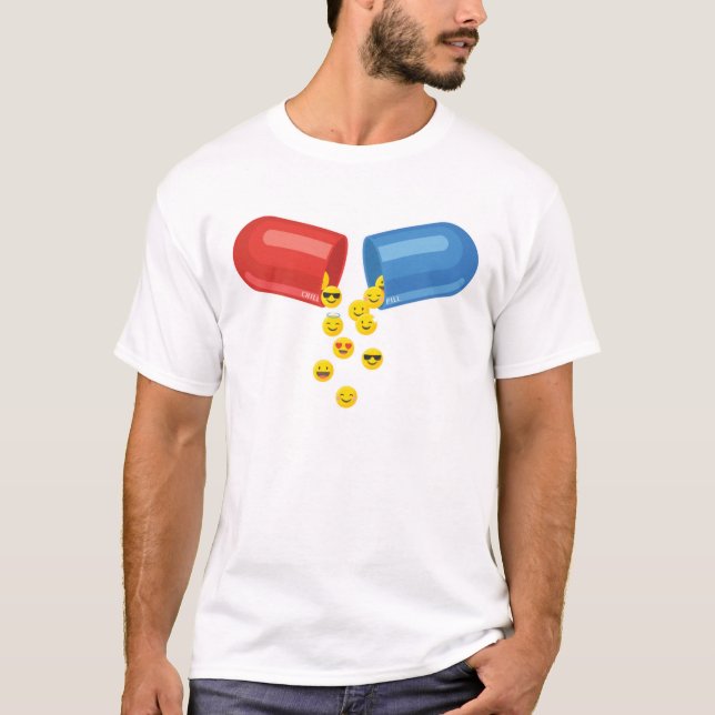 Camiseta Píldora feliz: emoticonos positivos (Anverso)