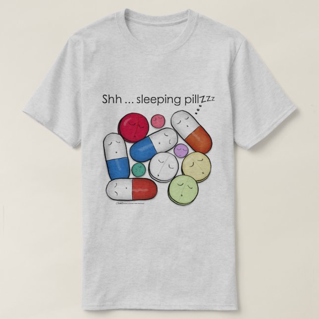 Camiseta Píldoras durmientes-medicina (Diseño del anverso)