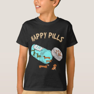 Camiseta Píldoras felices Dachshund, regalo de amante del p