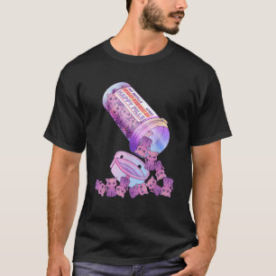 Camiseta Píldoras felices Gótico Pastel Kawaii Yami Cat Ota