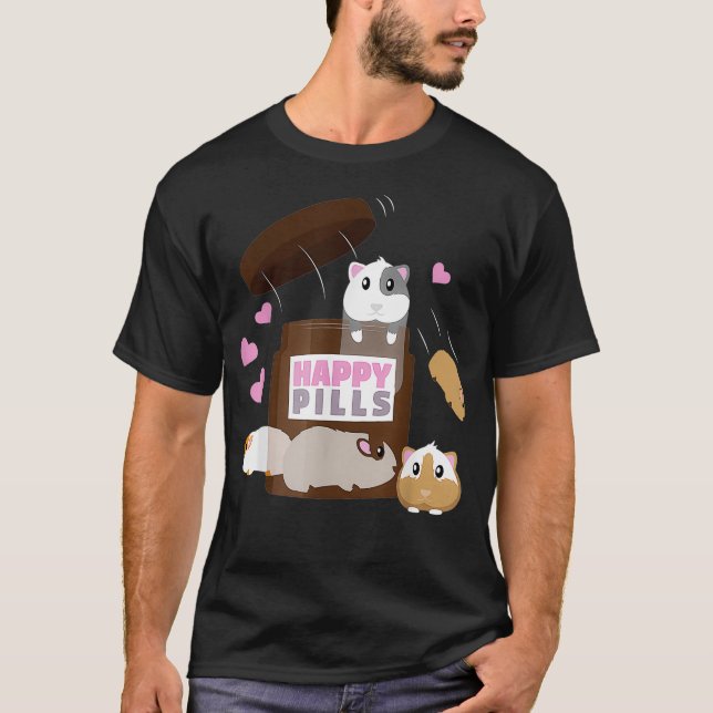 Camiseta Píldoras felices propietarias de cerdo guineanas o (Anverso)