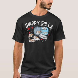 Camiseta Píldoras felices Shih Tzu Pills perro Mascota anim