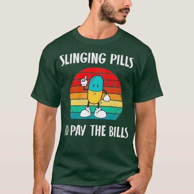 Camiseta Píldoras para pagar facturas Gracioso regalo de fa (Anverso)