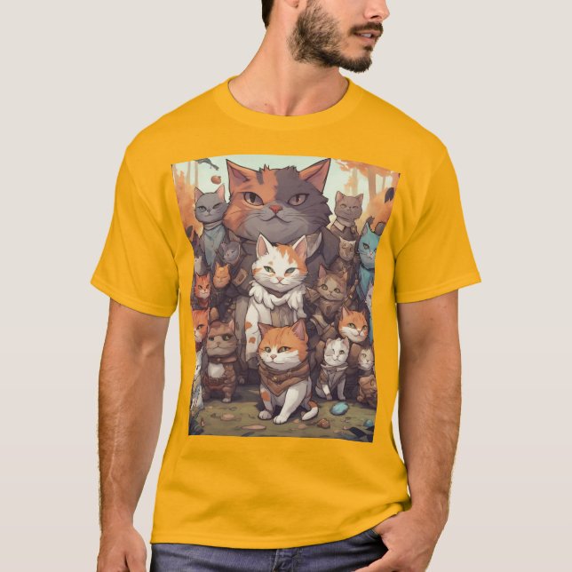 Camiseta Pile de gato (Anverso)