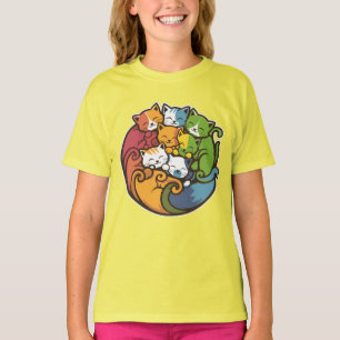 Camiseta Pile De Gatos Gatos Gatos Graciosos