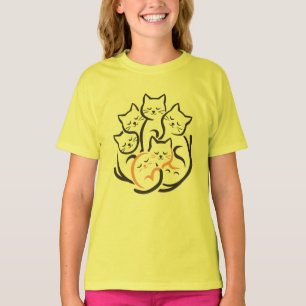 Camiseta Pile De Gatos Gatos Gatos Graciosos