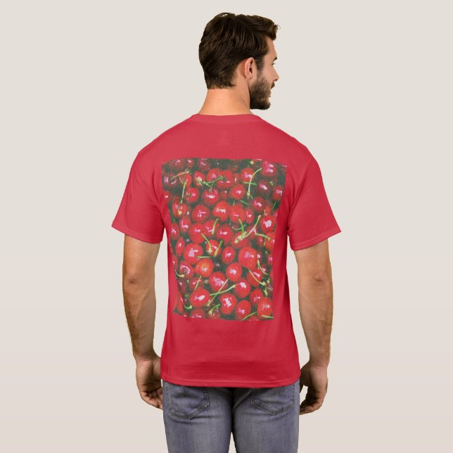Camiseta "Pile of Cherry Fruit" Foto Cute. ¡Hazte con una e (Reverso completo)