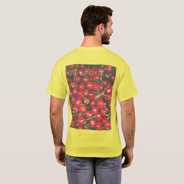Camiseta "Pile of Cherry Fruit" Foto Cute. ¡Hazte con una e (Reverso completo)