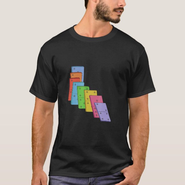 Camiseta Pile Of Dominoes Domino Set Tile Game Dominos Game (Anverso)