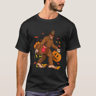 Camiseta Pilgrim Bigfoot Turkey Retro Acción de Gracias Sas