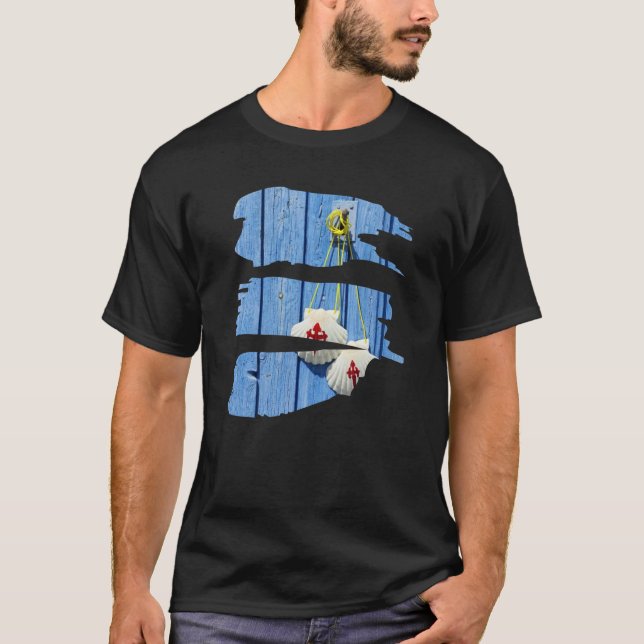 Camiseta Pilgrim Hiking St James Way Buen Camino Travel Spa (Anverso)