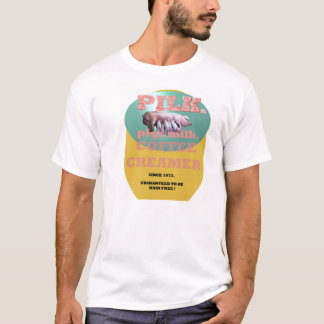 Camiseta PILK. Desnatadora del café de la leche de los