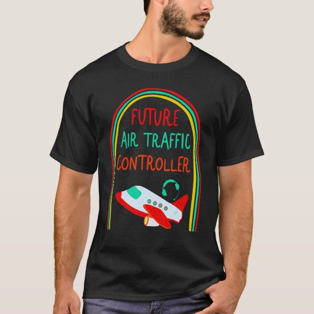 Camiseta Pilot Future Air Traffic Controller Airplane Spott (Anverso)