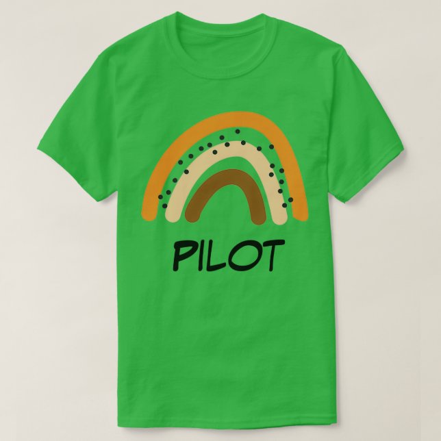 Camiseta Pilot Rainbow Gift Funny Present Idea For Pilot  (Diseño del anverso)