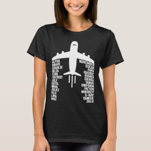 Camiseta Piloto Alfabeto Fonético Avión 1