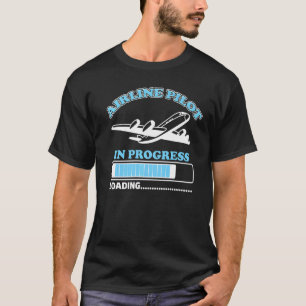 Camiseta Piloto De Aerolíneas En Curso Cargando El Aviador 