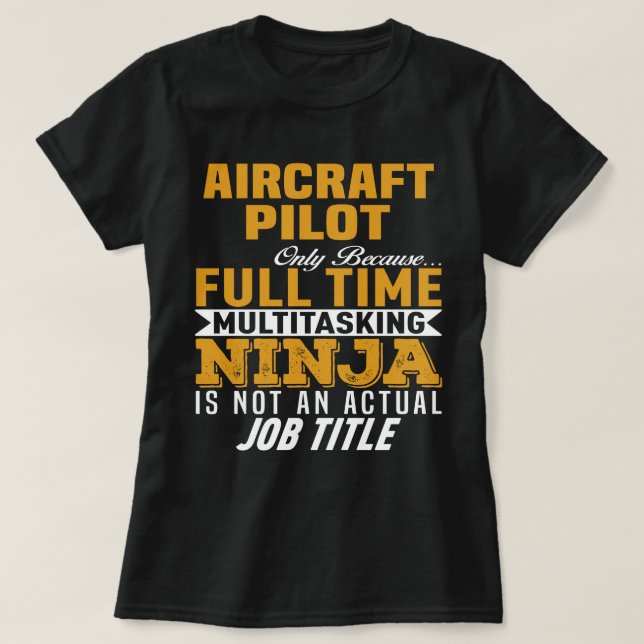 Camiseta Piloto de aeronaves (Diseño del anverso)