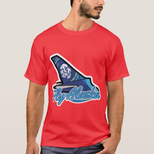 Camiseta Piloto de Alaska Airline con Hongos Vuela Alaska O