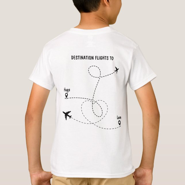 Camiseta piloto de aviación blanca (Reverso)