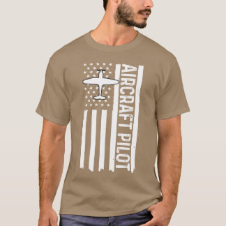 Camiseta Piloto de avión aviación bandera americana amigo d