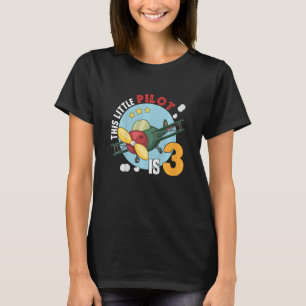 Camiseta Piloto de avión de niño Chica de 3 años de edad