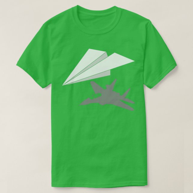 Camiseta Piloto de avión de papel para hombres avión de pap (Diseño del anverso)