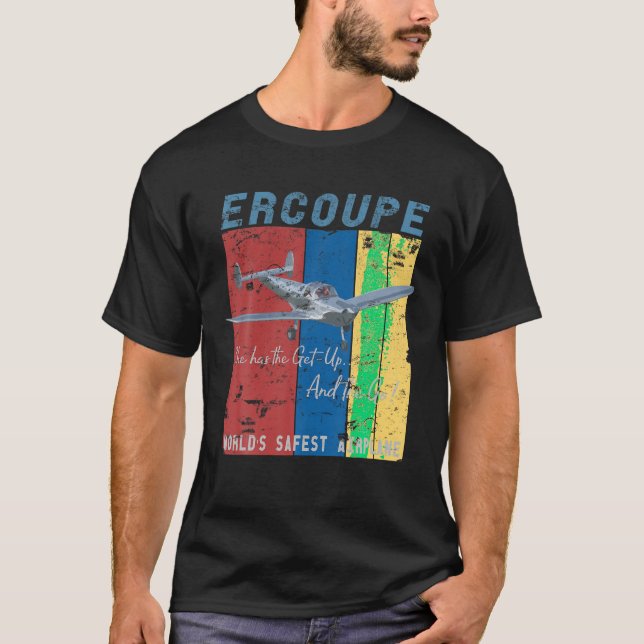 Camiseta Piloto De Avión En Problemas De Ercoupe Retro Vint (Anverso)