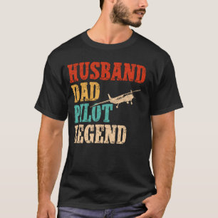 Camiseta Piloto De Avión Papá Padre Vintage Retro Esposo Pa
