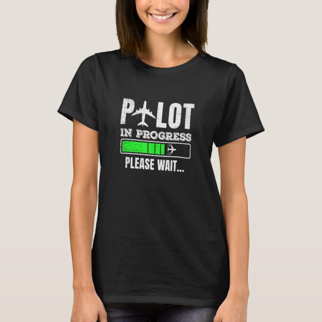 Camiseta Piloto De Avión Piloto En Curso En El Futuro (Anverso)